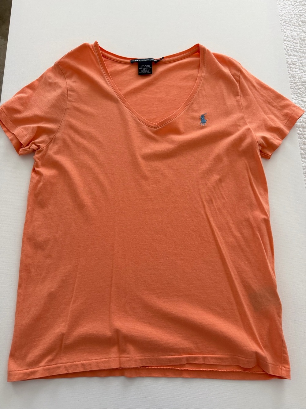 Ralph Lauren Coral V-Neck Polo Tee
